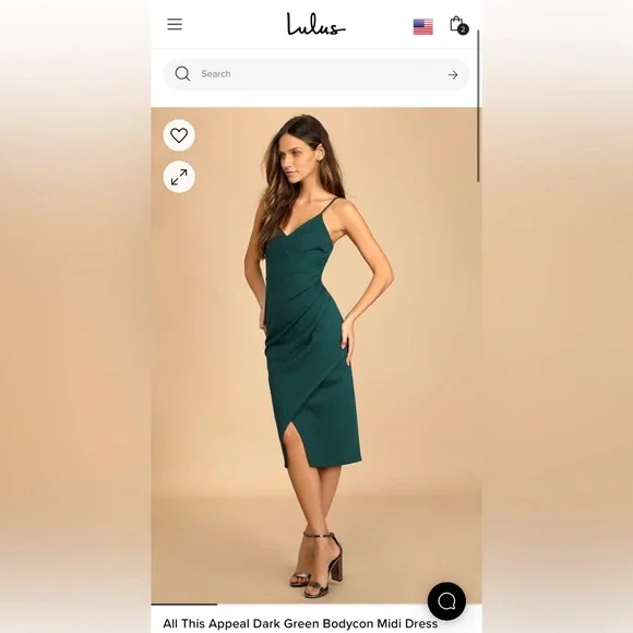 Lulus | Dresses | Lulus All This Appeal Dark Green Bodycon Midi Dress |  Poshmark